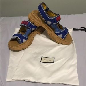 NWOB💕 GUCCI SEGA Sandals Leather & Mesh
